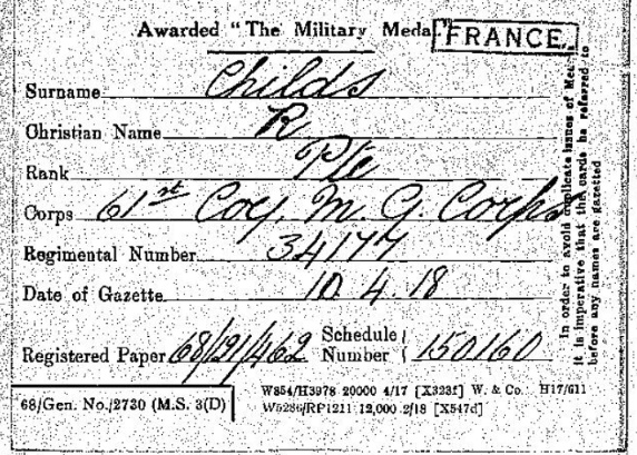 Raymond Victor Childs (MM)
