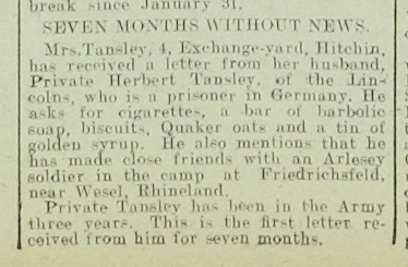 Herbert William Tansley